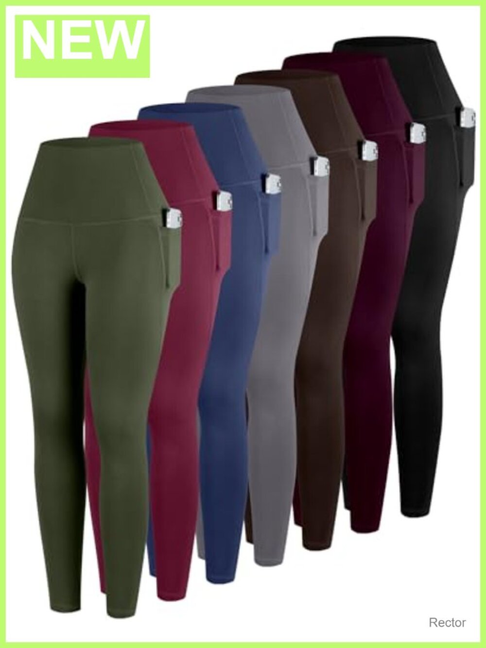 ATHVOTAR Leggings with Pockets Women 7 Packs High Waisted Workout Tummy Control